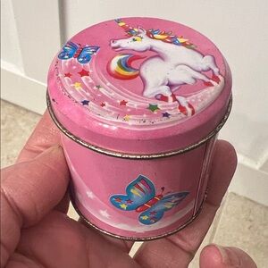Vintage Pink Unicorn and Butterfly Tin